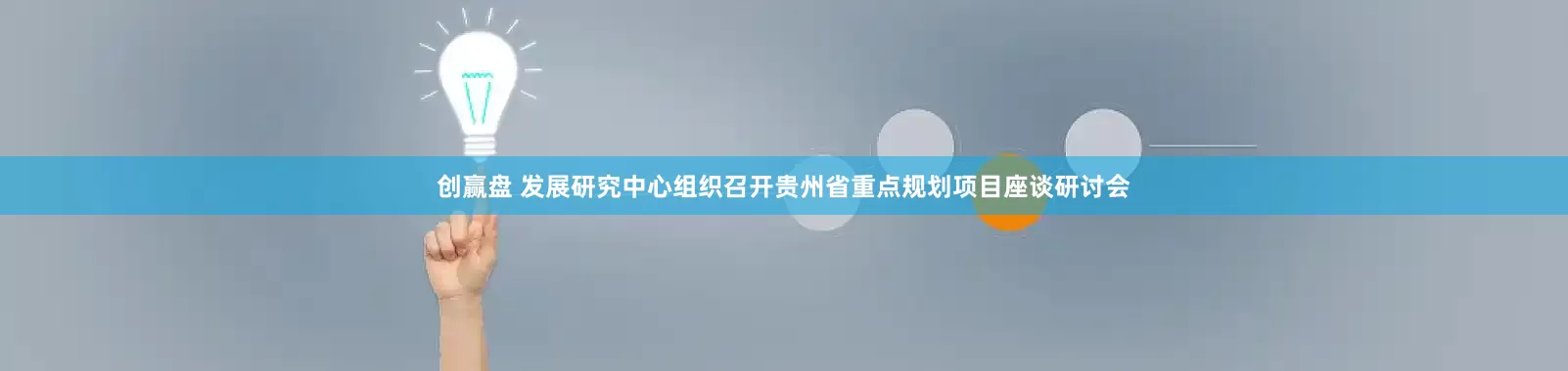 创赢盘 发展研究中心组织召开贵州省重点规划项目座谈研讨会
