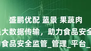 盛鹏优配 蓝景 果蔬肉类检测仪强大数据传输，助力食品安全监管_管理_平台_区域