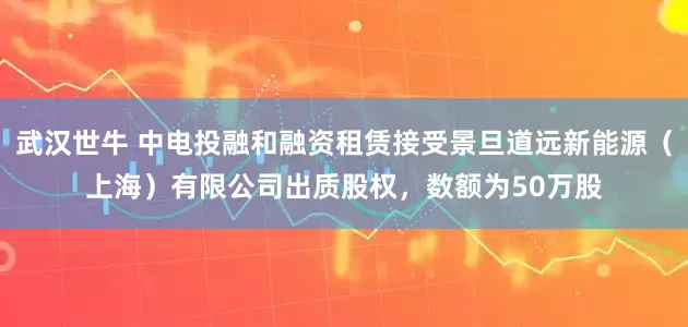 武汉世牛 中电投融和融资租赁接受景旦道远新能源（上海）有限公司出质股权，数额为50万股